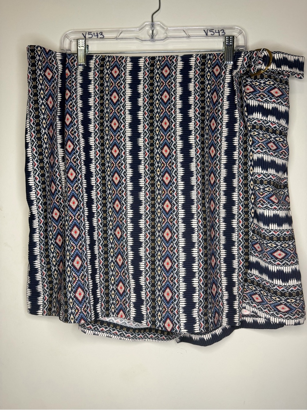 Cato Plus Sz Havana Bound Navy Tribal Print Skort W/ Elastic Waist Size 22W/24W